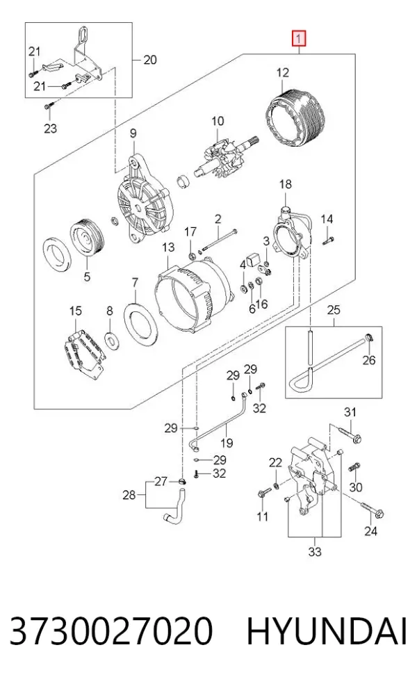 Gerador 3730027020 Hyundai/Kia