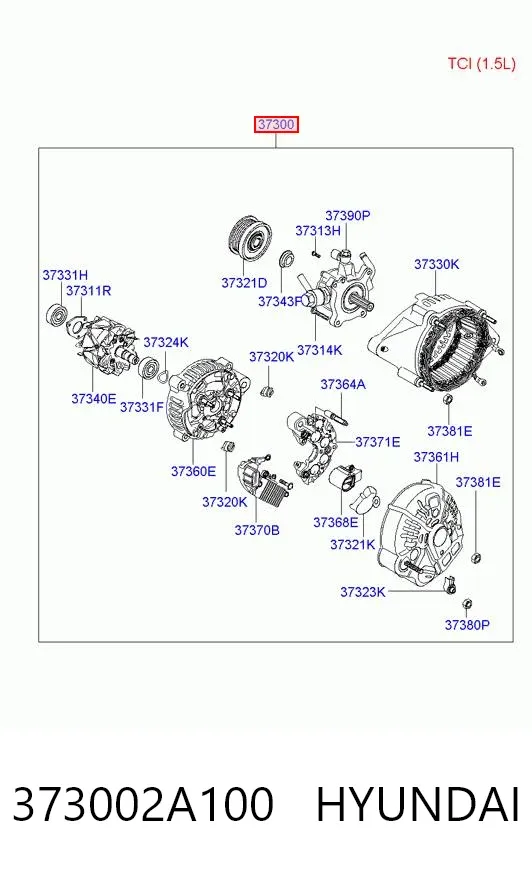 Gerador 373002A100 Hyundai/Kia