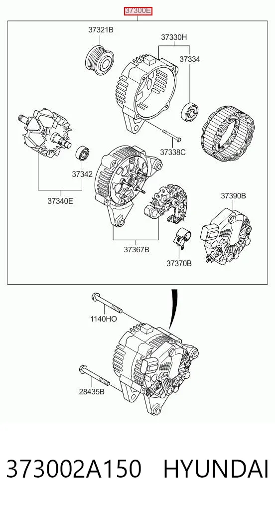 Gerador 373002A150 Hyundai/Kia