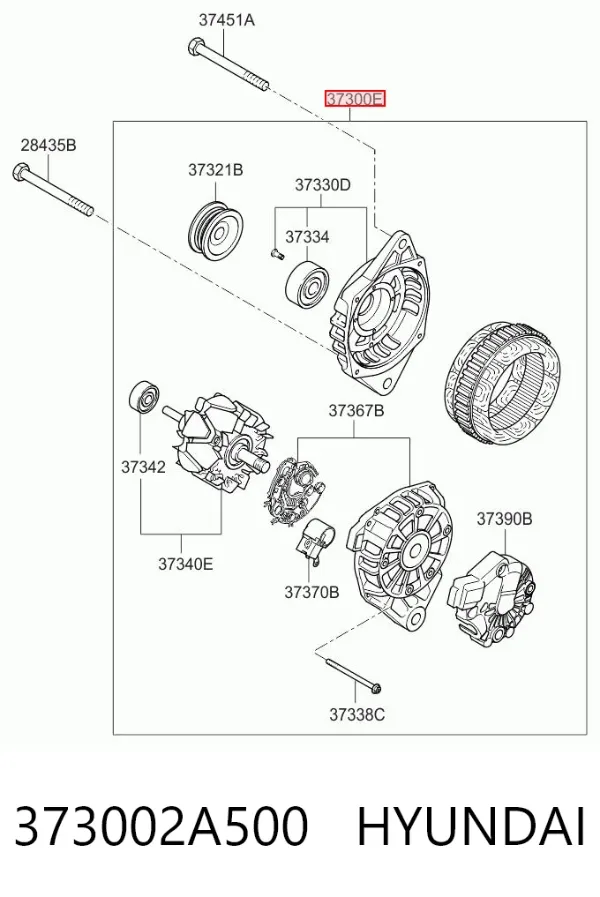 Gerador 373002A500 Hyundai/Kia