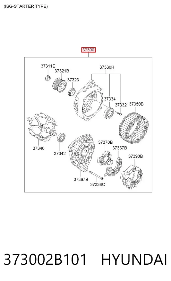 Gerador 373002B101 Hyundai/Kia
