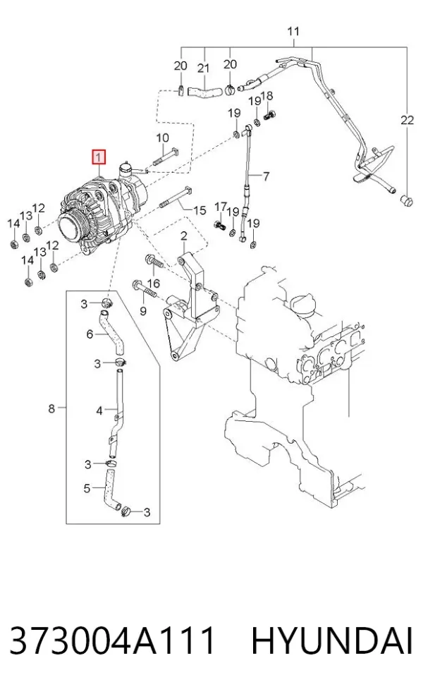Gerador 373004A111 Hyundai/Kia