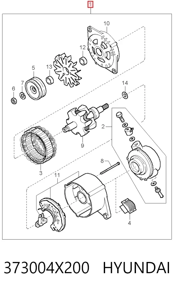 Gerador 373004X200 Hyundai/Kia