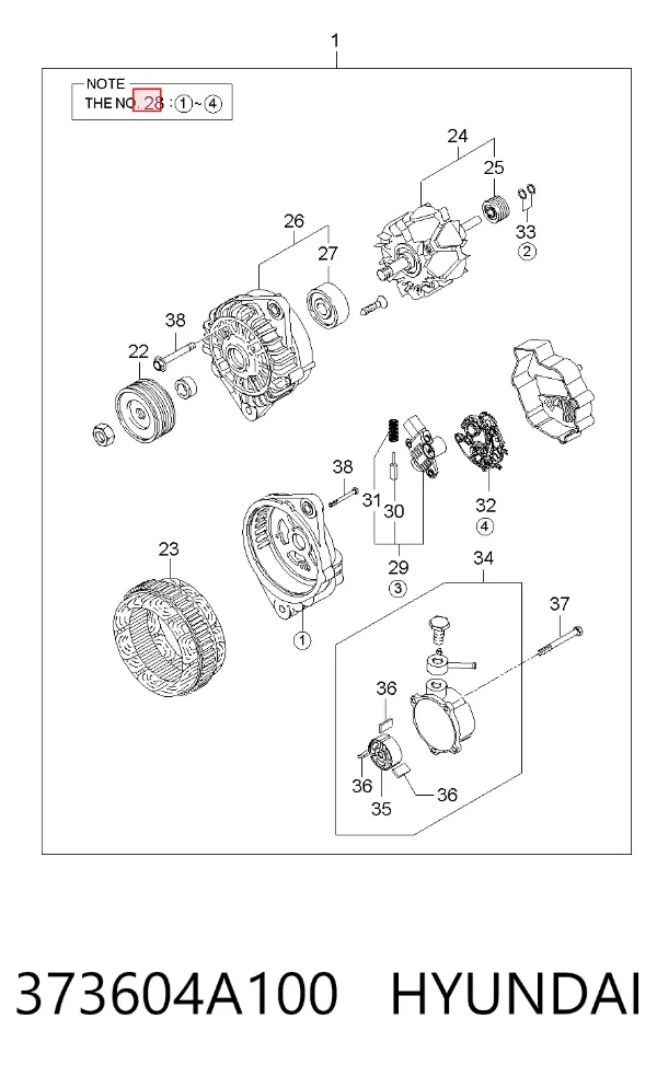  373604A100 Hyundai/Kia