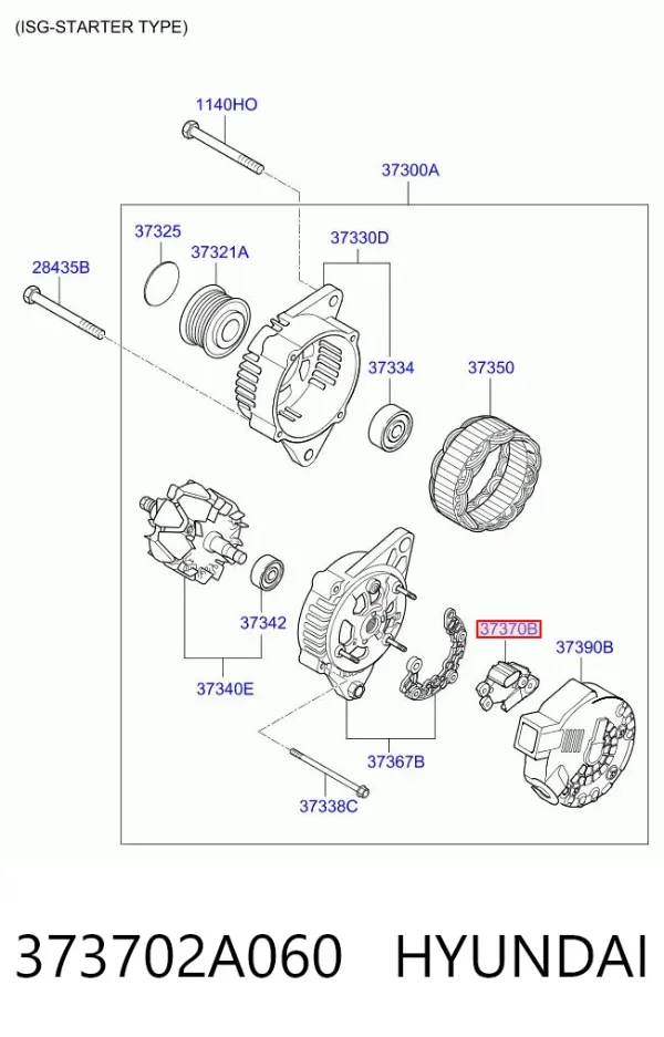 Gerador 373702A060 Hyundai/Kia