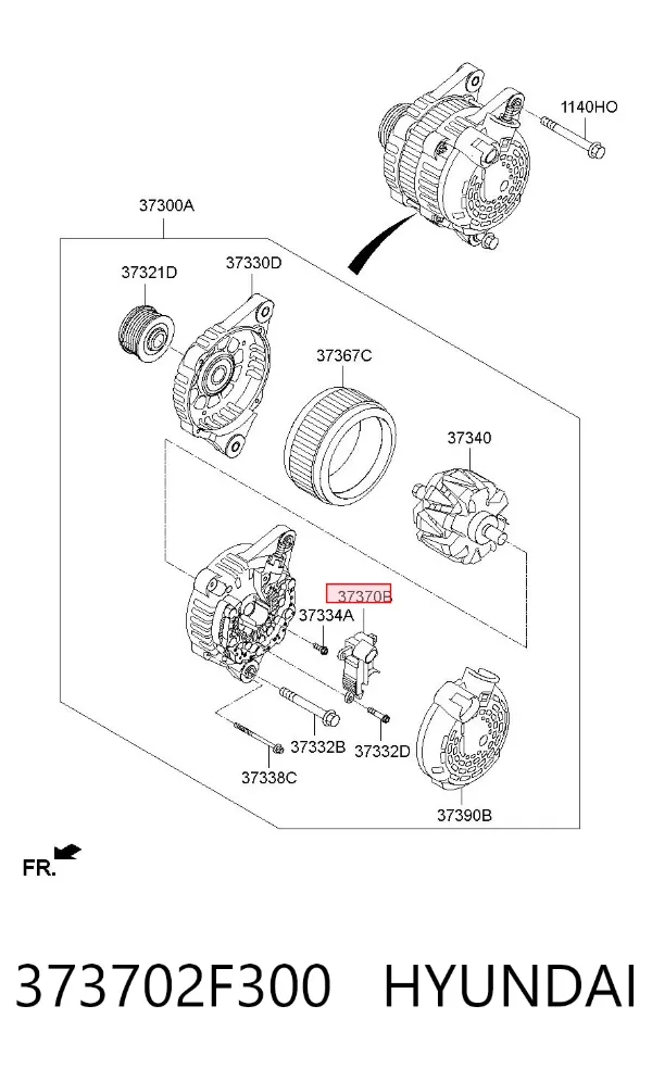 Relê-regulador do gerador (relê de carregamento) 373702F300 Hyundai/Kia