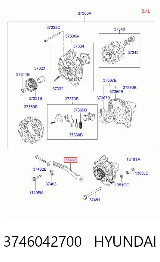 Consola do gerador 3746042700 Hyundai/Kia