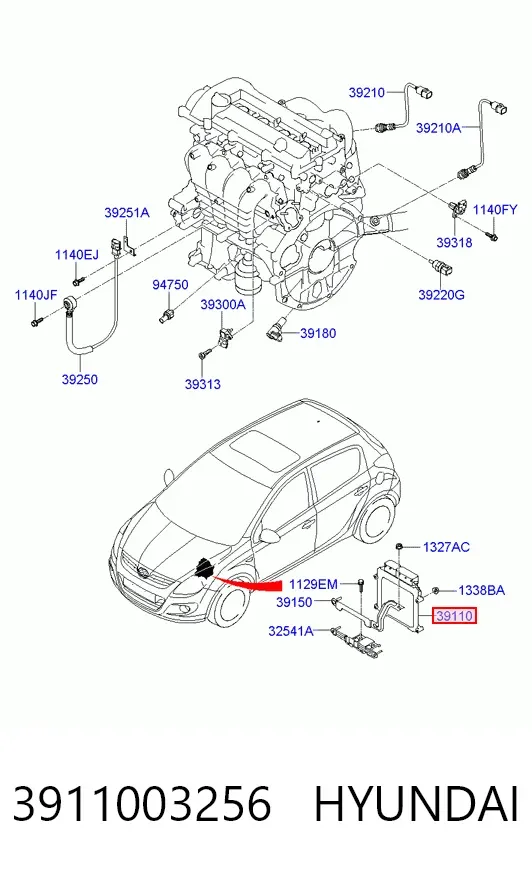 Módulo de direção (Centralina eletrônica) de motor Hyundai I20 I