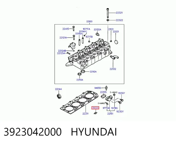 Sensor de temperatura do fluido de esfriamento 3923042000 Hyundai/Kia