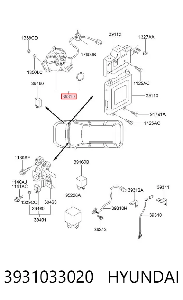 Sensor de posição (de revoluções) de cambota Hyundai Sonata III