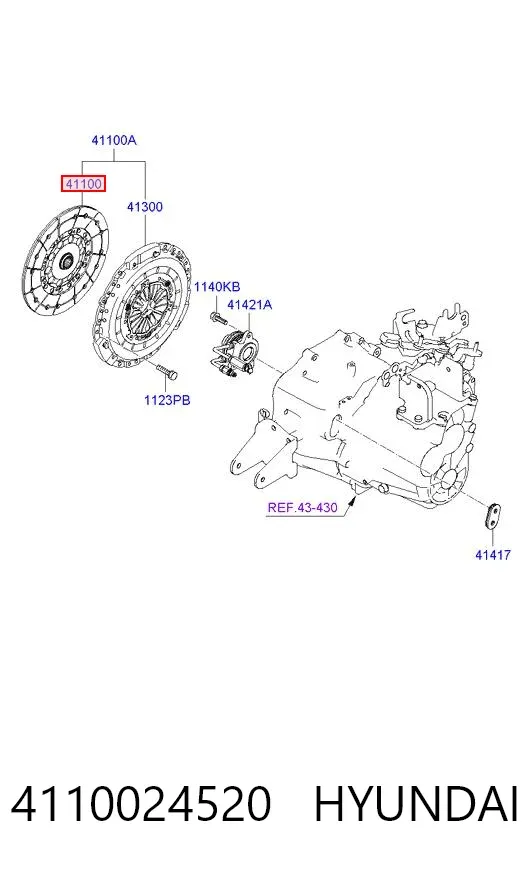 Disco de embraiagem Hyundai Sonata V