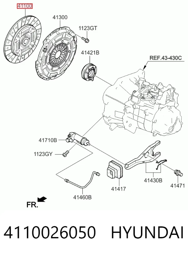 Disco de embraiagem 4110026050 Hyundai/Kia