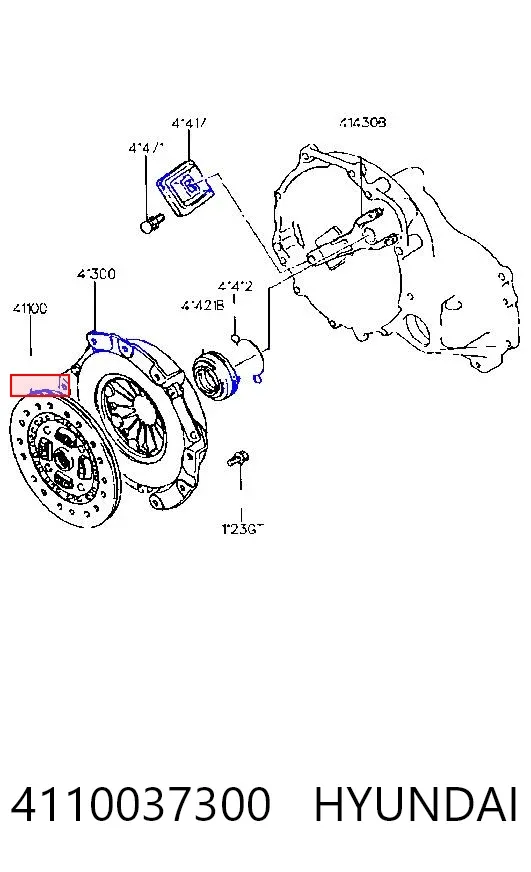 Disco de embraiagem 4110037300 Hyundai/Kia