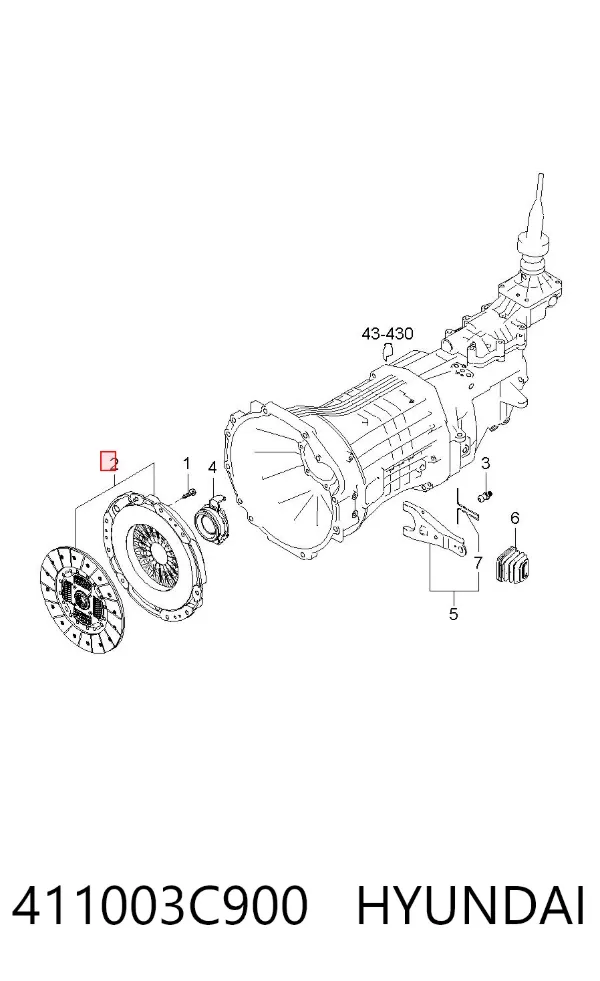 Kit de embraiagem (3 peças) 411003C900 Hyundai/Kia