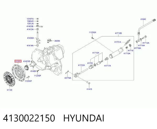 Cesta de embraiagem 4130022150 Hyundai/Kia