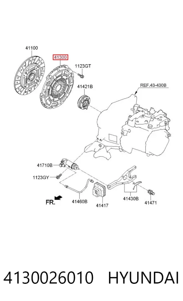 Cesta de embraiagem 4130026010 Hyundai/Kia