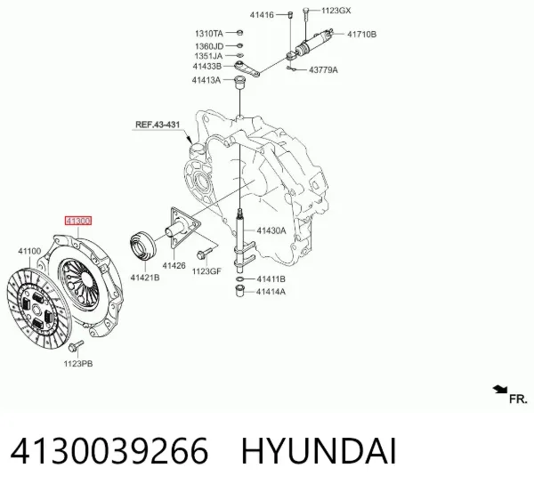 Cesta de embraiagem 4130039266 Hyundai/Kia