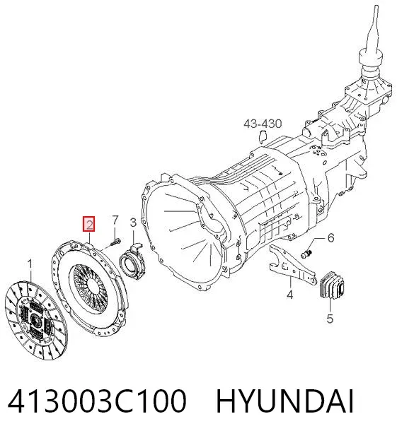 Cesta de embraiagem 413003C100 Hyundai/Kia