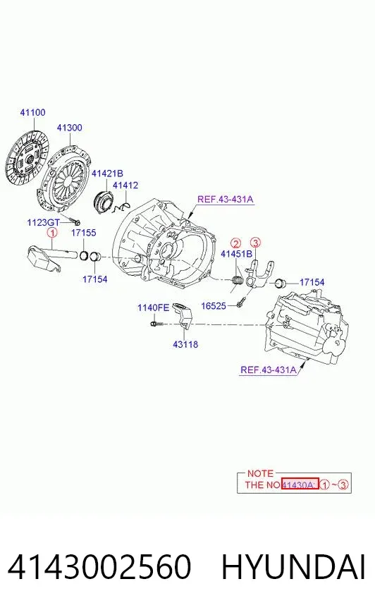 Forquilha de embraiagem Hyundai I10 PA