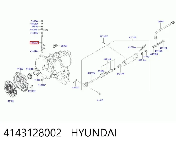Forquilha de embraiagem 4143128002 Hyundai/Kia