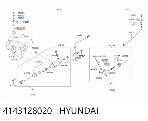 Forquilha de embraiagem 4143128020 Hyundai/Kia