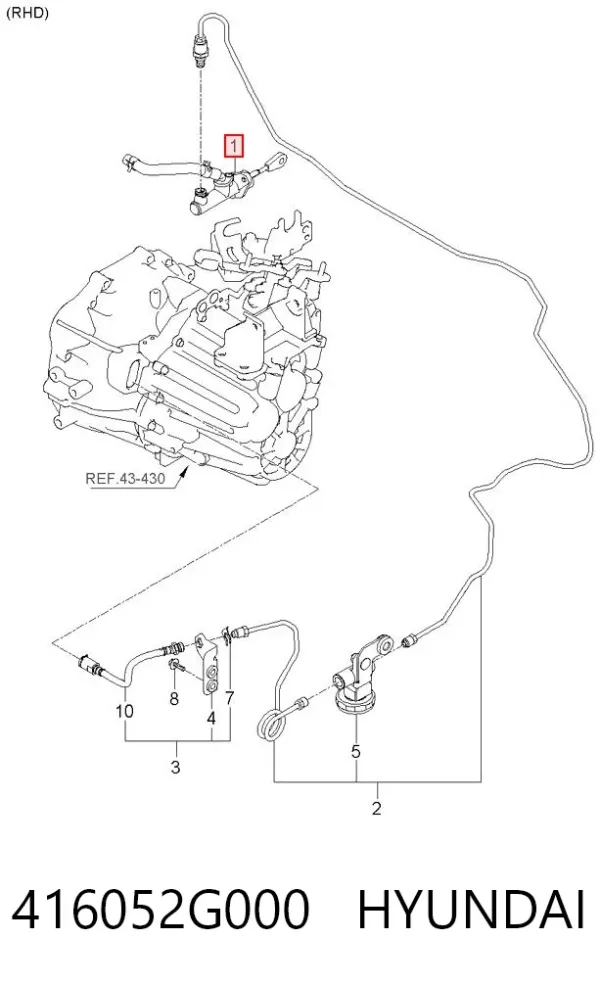 Cilindro mestre de embraiagem 416052G000 Hyundai/Kia