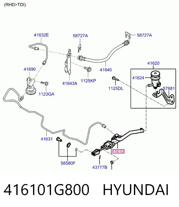 Cilindro mestre de embraiagem 416101G800 Hyundai/Kia