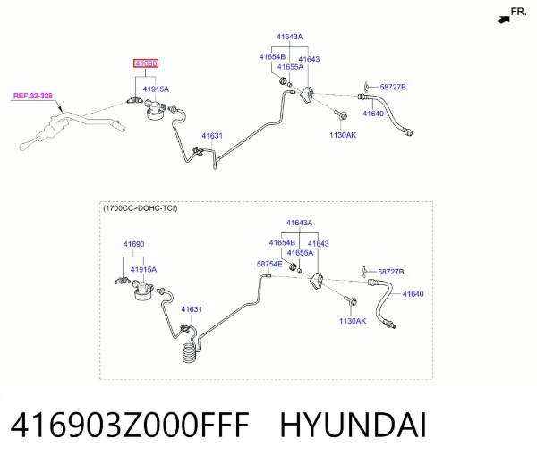 Válvula de controlo de acionamento hidráulico de embraiagem 416903Z000FFF Hyundai/Kia