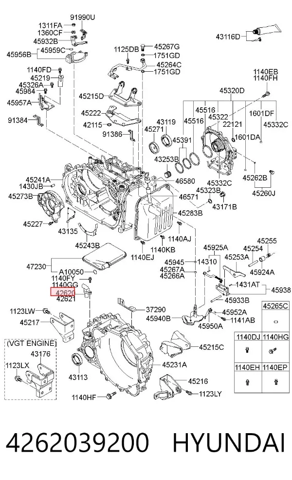 Sensor de velocidade 4262039200 Hyundai/Kia