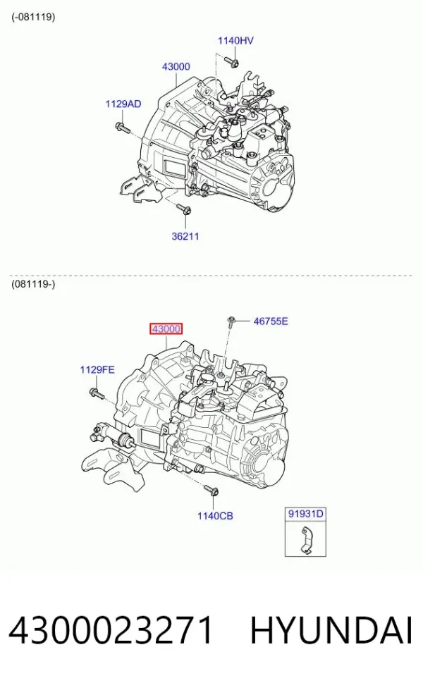 Caixa de Mudança montada (caixa mecânica de velocidades) KIA Rio II