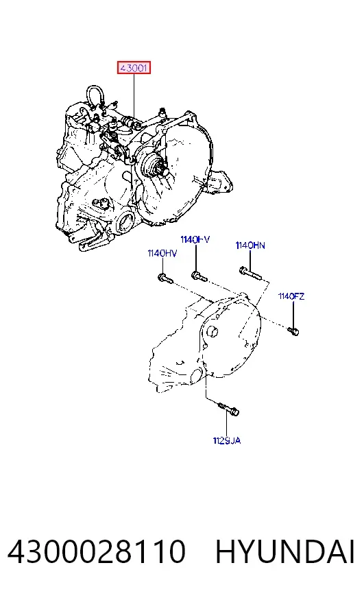 Caixa de Mudança montada (caixa mecânica de velocidades) Hyundai Coupe I