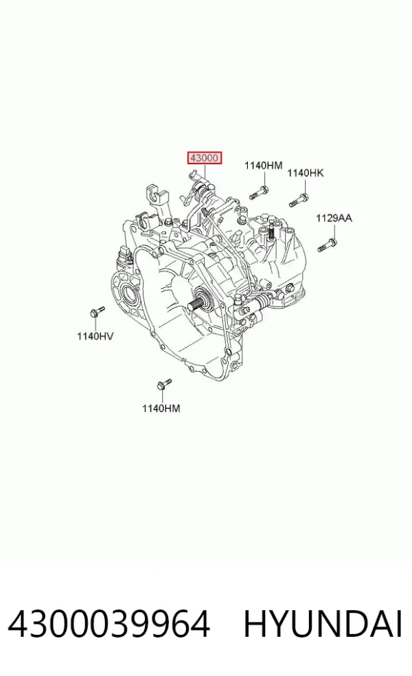 Caixa de Mudança montada (caixa mecânica de velocidades) 4300039964 Hyundai/Kia