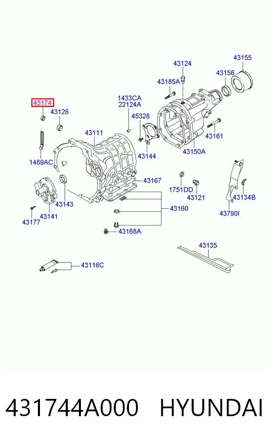 Rolamento da Caixa de Mudança 431744A000 Hyundai/Kia