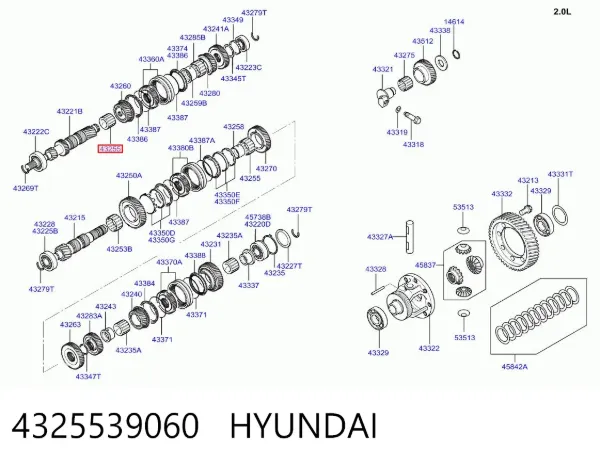 Rolamento da Caixa de Mudança Hyundai Sonata IV