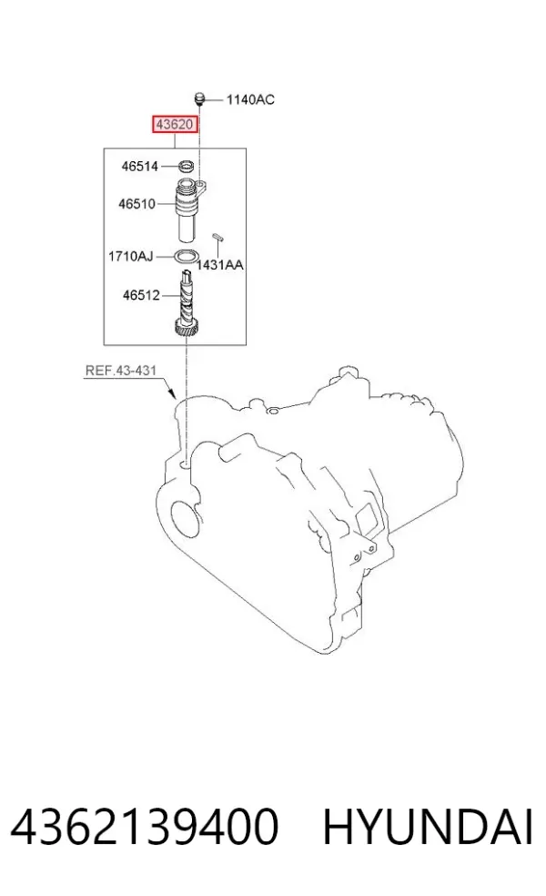 Sensor de velocidade 4362139400 Hyundai/Kia