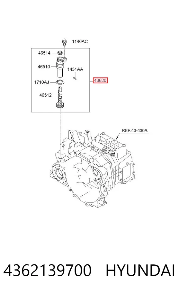 Sensor de velocidade 4362139700 Hyundai/Kia