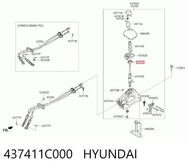  437411C000 Hyundai/Kia