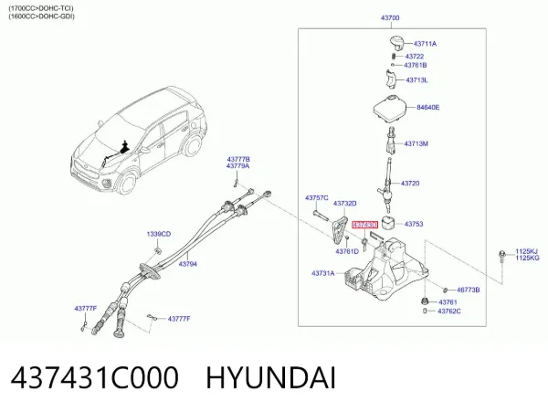  437431C000 Hyundai/Kia