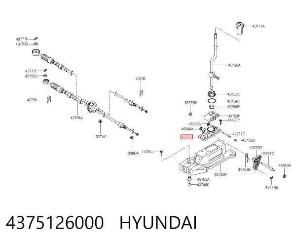 Mecanismo de mudança (ligação) Hyundai Santa Fe I