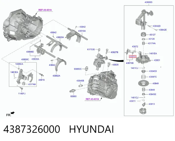 Bucha do mecanismo de mudança (de ligação) Hyundai Tucson II
