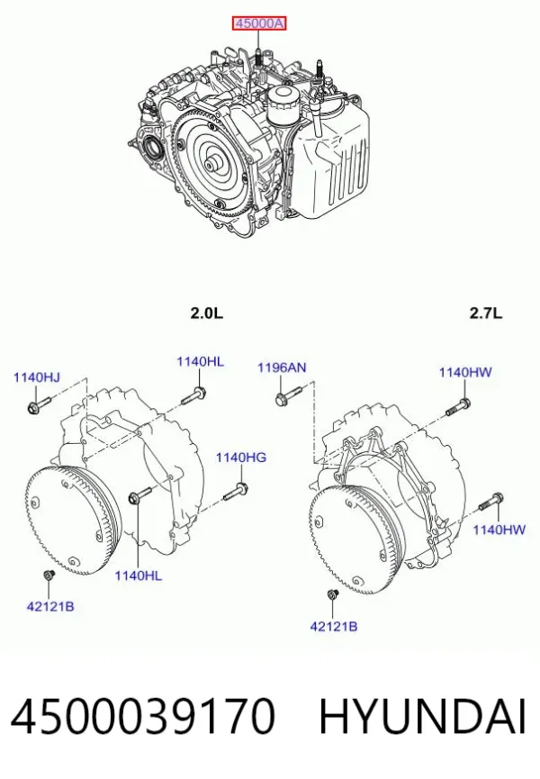 Caixa Automática de Mudança montada Hyundai Sonata IV