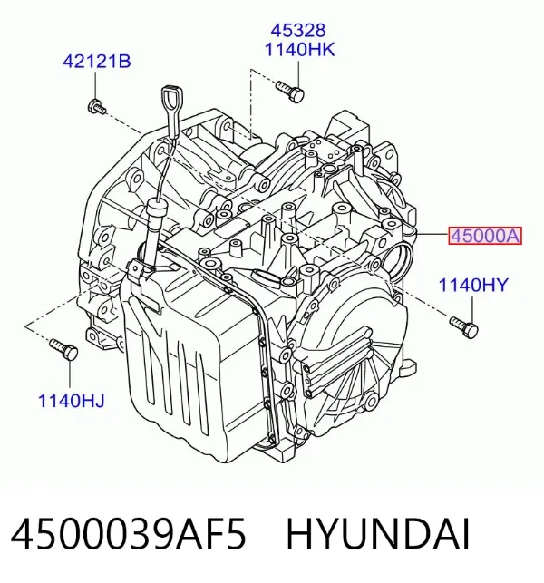 Caixa Automática de Mudança montada 4500039AF5 Hyundai/Kia