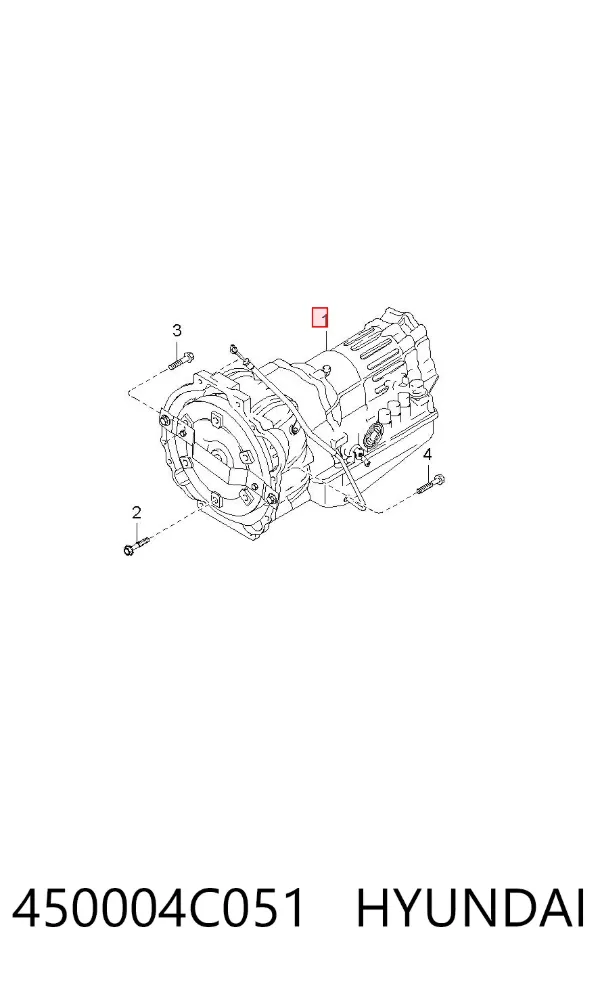 Caixa Automática de Mudança montada 450004C051 Hyundai/Kia