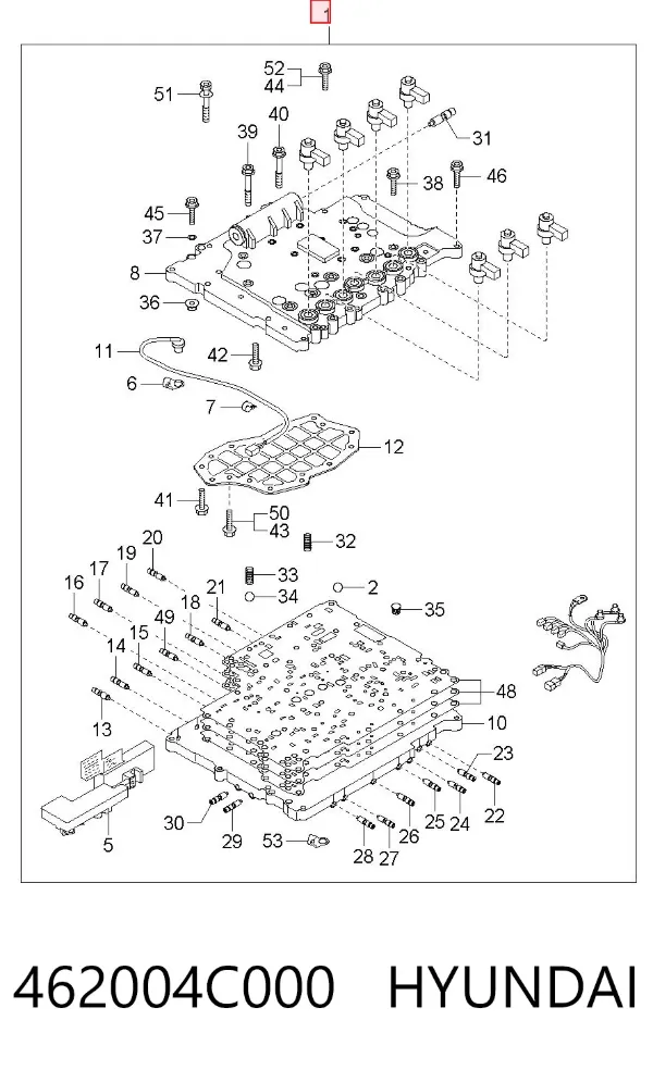 Unidade hidráulica da Caixa Automática de Mudança 462004C000 Hyundai/Kia