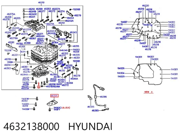 Filtro da Caixa Automática de Mudança 4632138000 Hyundai/Kia