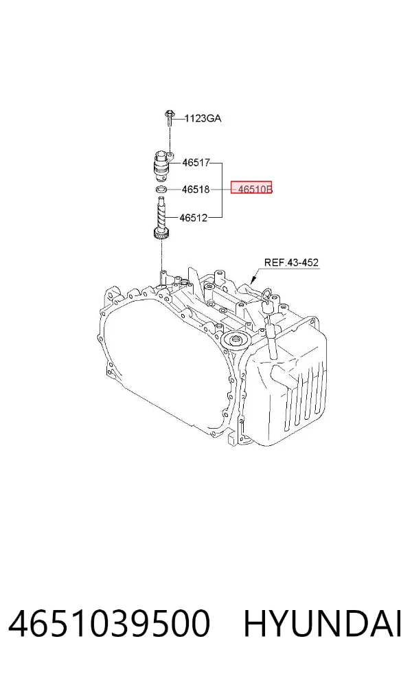 Sensor de velocidade 4651039500 Hyundai/Kia