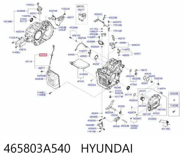 Sonda (indicador) do nível de óleo no motor 465803A540 Hyundai/Kia