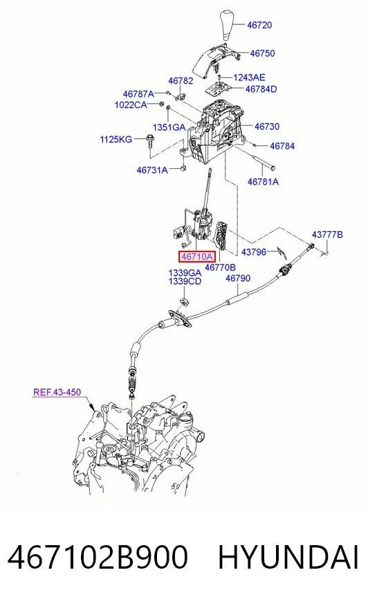  467102B900 Hyundai/Kia