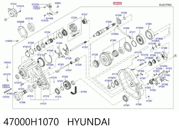 Caixa de transferência Hyundai Terracan HP