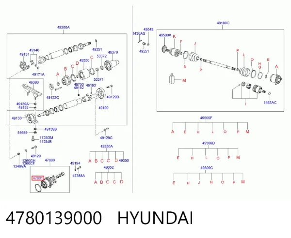 Acoplamento Haldex 4780139000 Hyundai/Kia